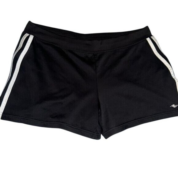 Athletic Works Ladies Black Shorts With White Stripes M - Picture 1 of 5